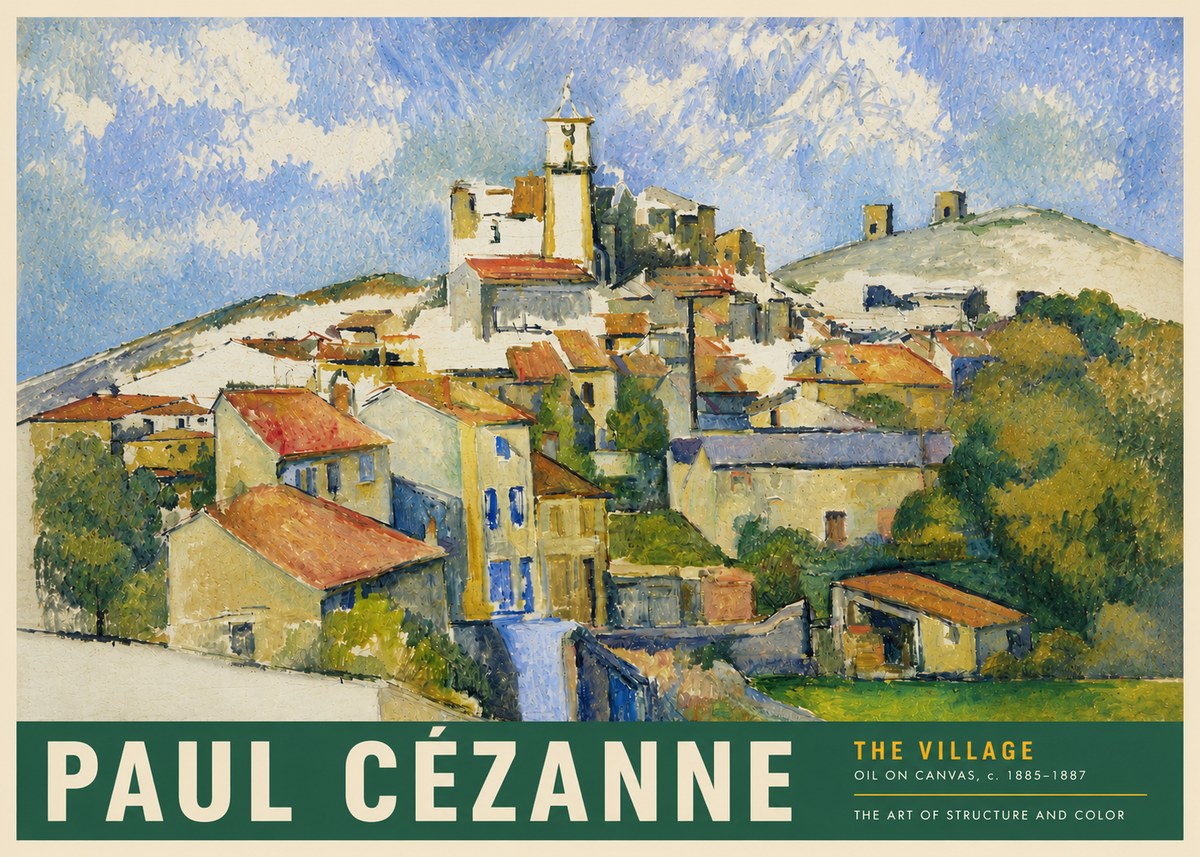 Paul Cézanne The Village III No3 - Plakat