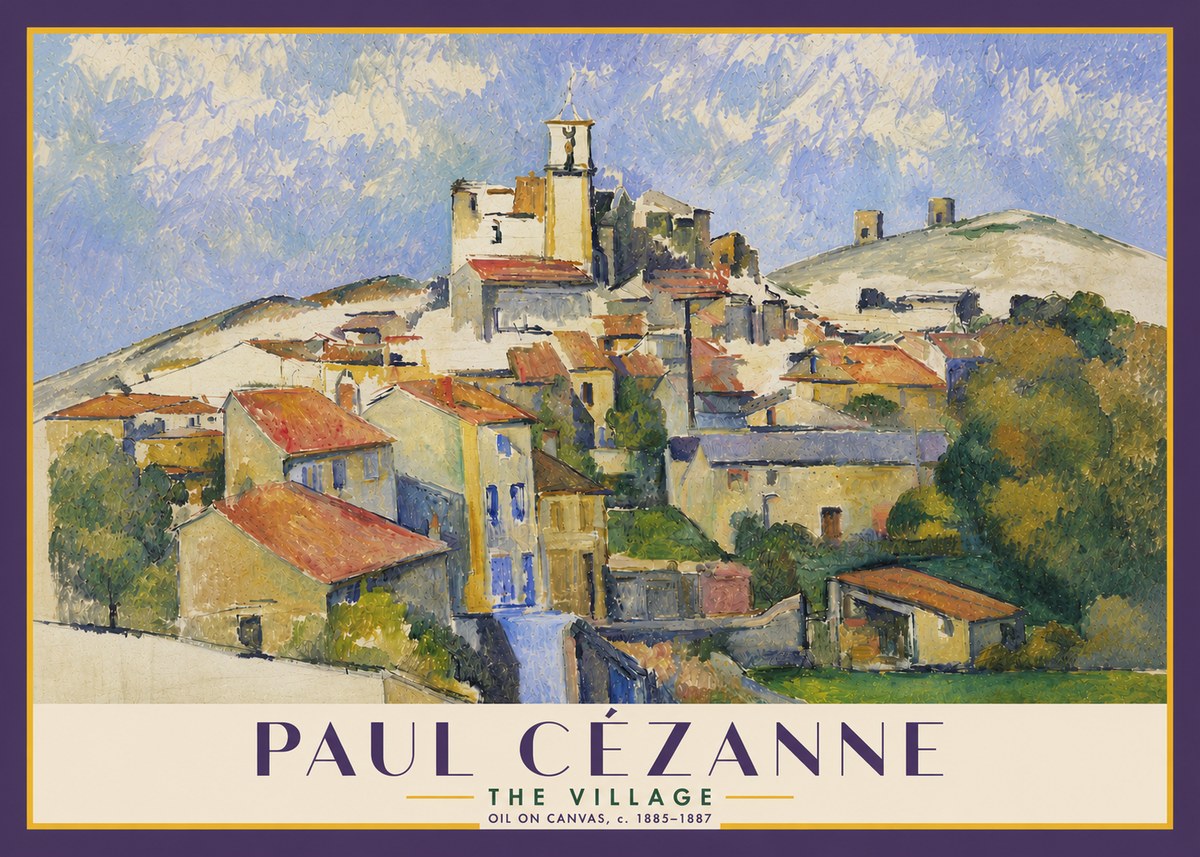 Paul Cézanne The Village III No4 - Plakat