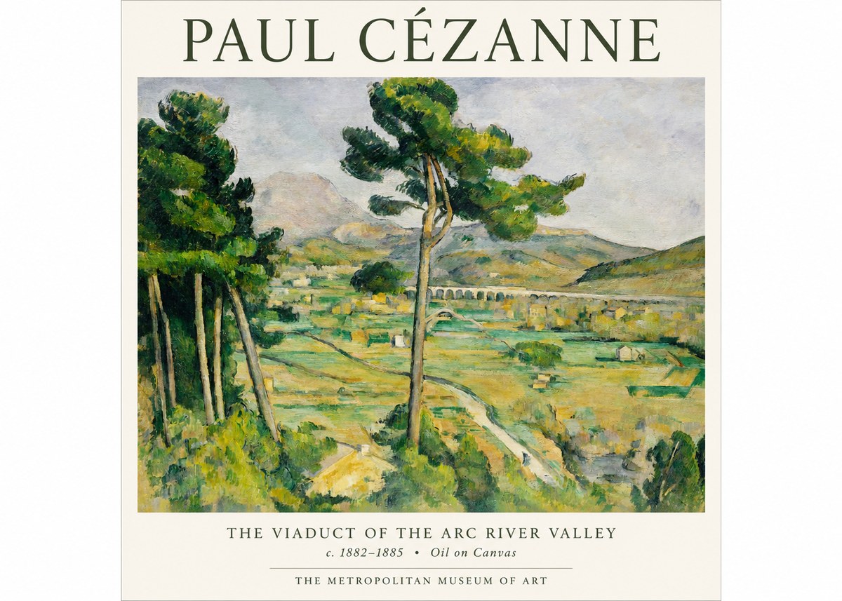 Paul Cézanne The Viaduct of the Arc River Valley No1 - Plakat