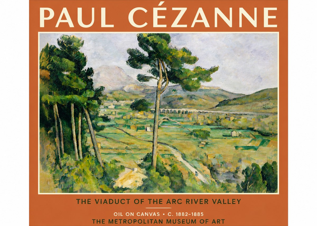 Paul Cézanne The Viaduct of the Arc River Valley No3 - Plakat