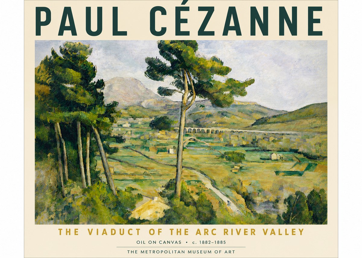 Paul Cézanne The Viaduct of the Arc River Valley No6 - Plakat