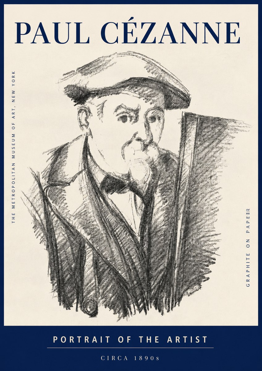 Paul Cézanne Portrait of the Artist III No3 - Plakat