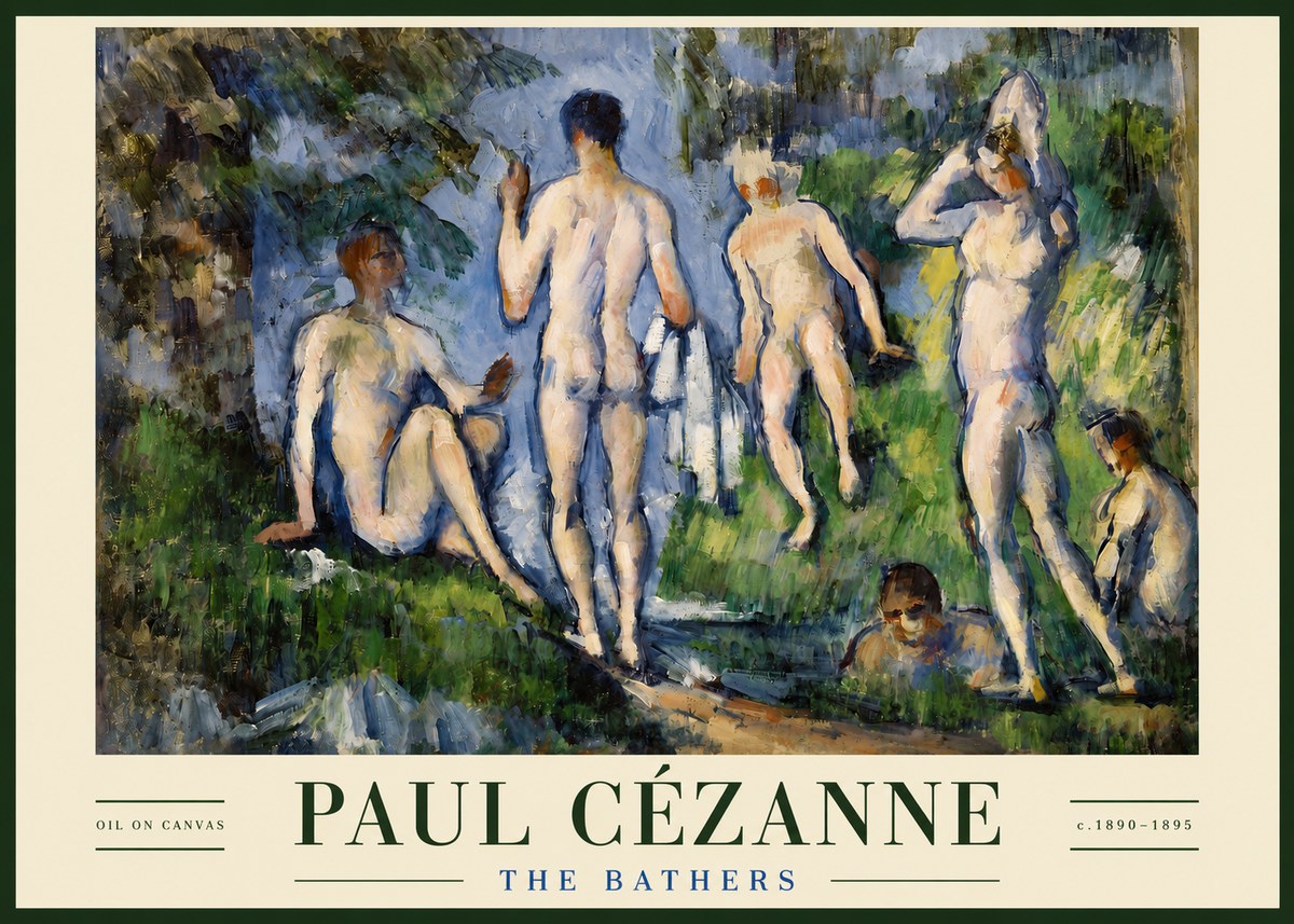 Paul Cézanne The Bathers No3 - Plakat