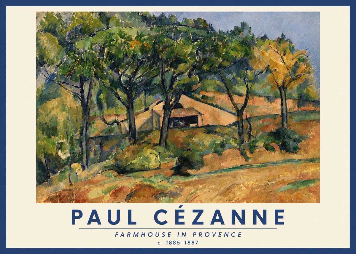 Paul Cézanne Farmhouse in Provence No2 - Plakat