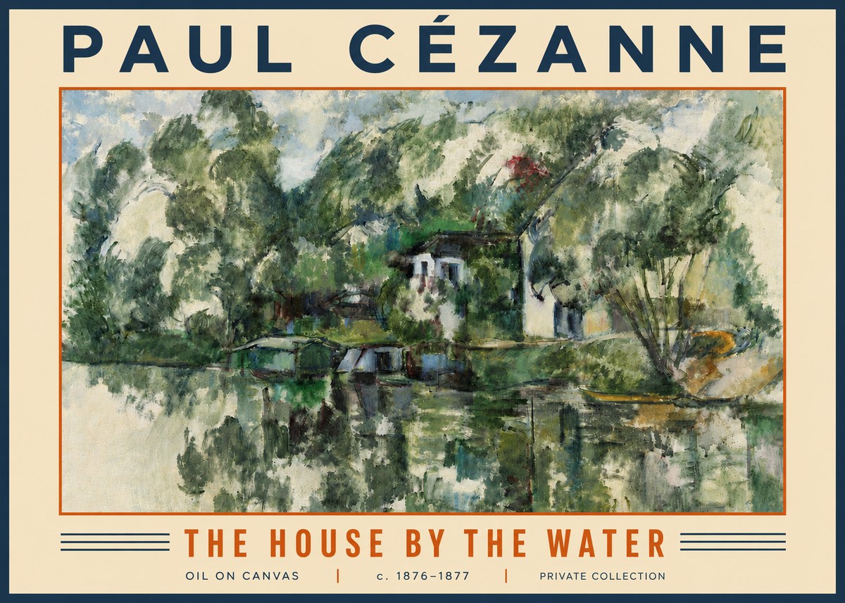 Paul Cézanne The House by the Water No4 - Plakat