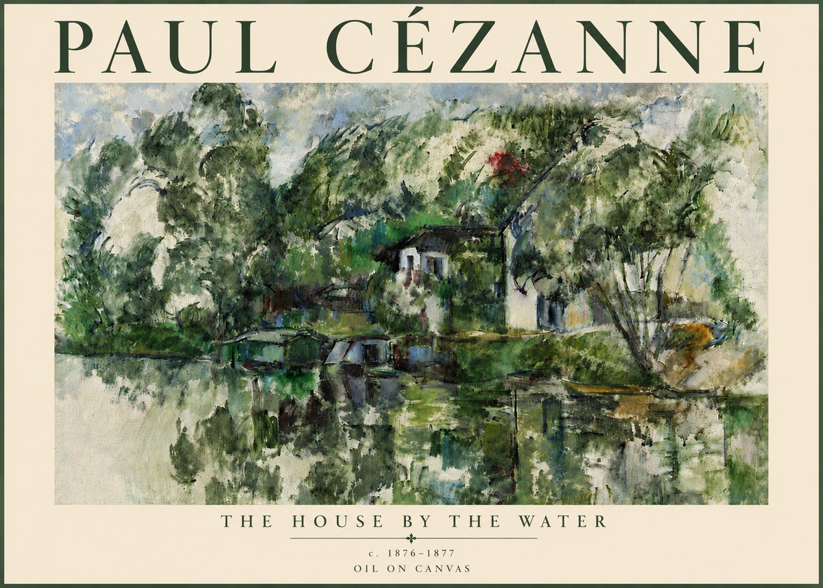 Paul Cézanne The House by the Water No5 - Plakat