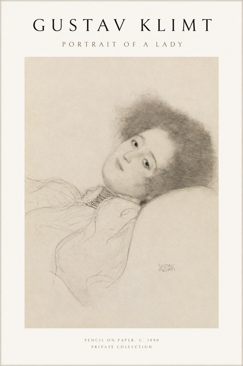 Klimt Portrait of a Lady No1 - Plakat