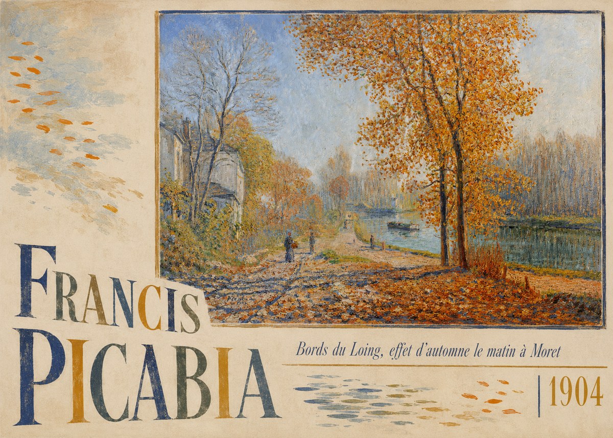 Francis Picabia Bords Du Loing, Effet D'automne Le Matin À Moret No6 - Plakat