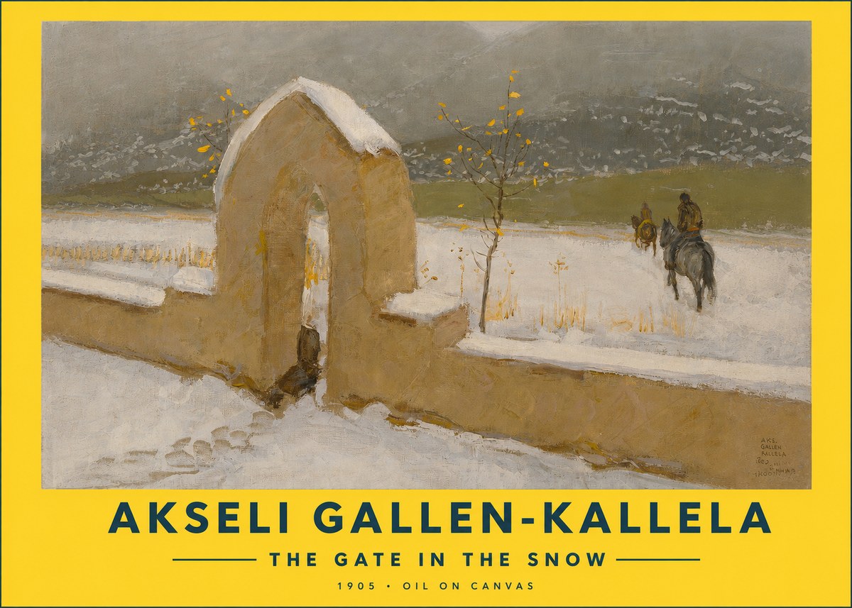Akseli Gallen-Kallela The Gate in the Snow No2 - Plakat