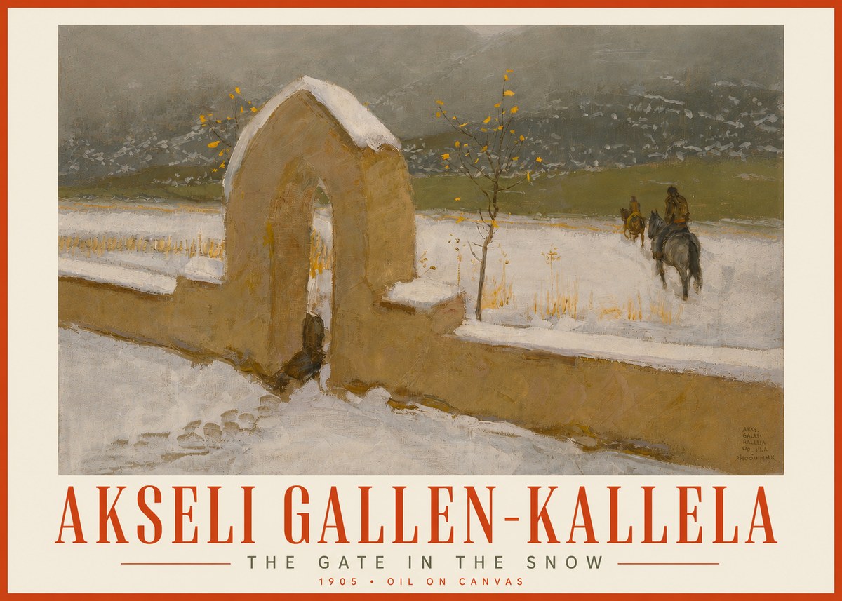 Akseli Gallen-Kallela The Gate in the Snow No4 - Plakat