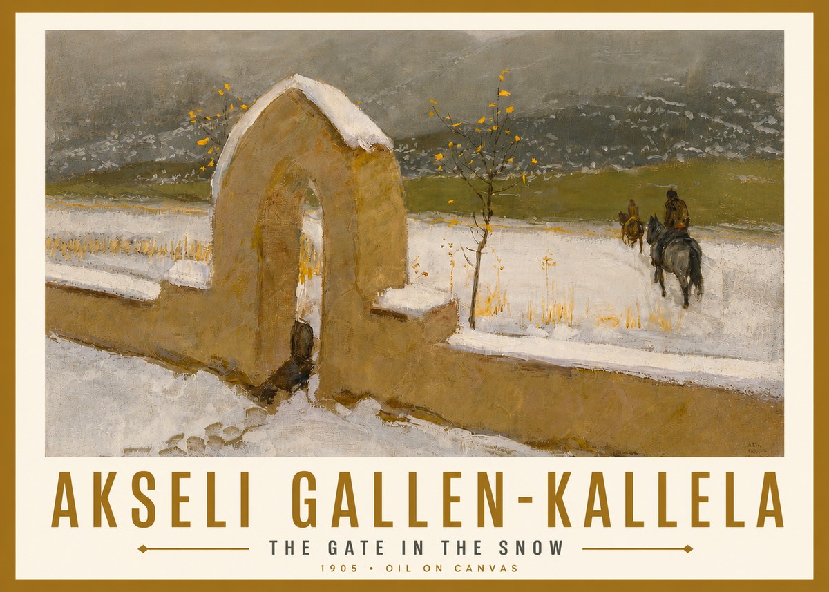 Akseli Gallen-Kallela The Gate in the Snow No6 - Plakat