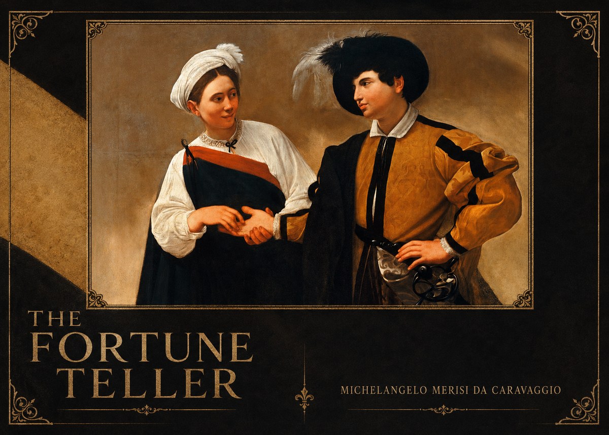 Michelangelo Merisi da Caravaggio The Fortune Teller I No2 - Plakat