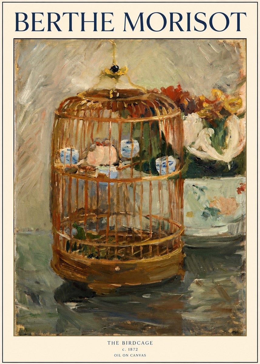 Berthe Morisot The Birdcage II No1 - Plakat