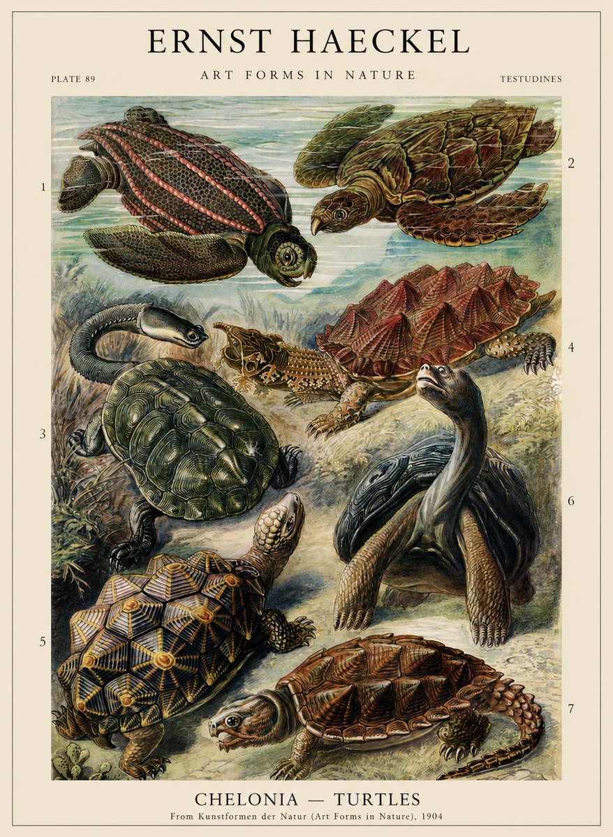 Ernst Haeckel Chelonia - Turtles No2 - Plakat