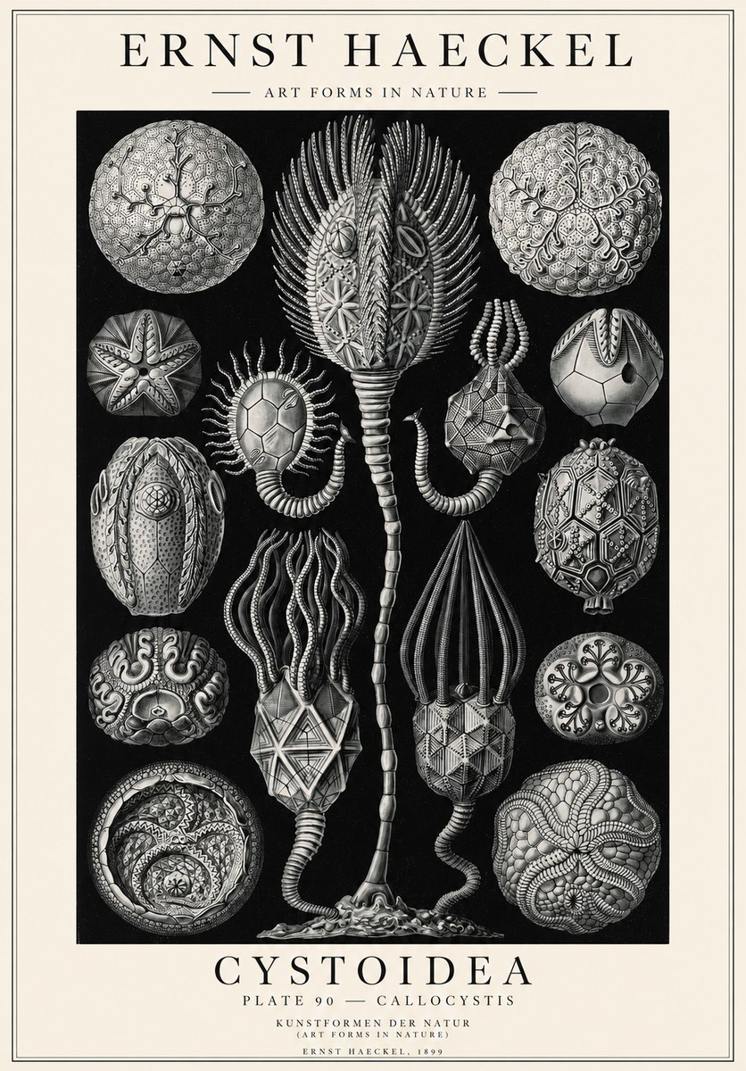 Ernst Haeckel Cystoidea - Callocystis No1 - Plakat