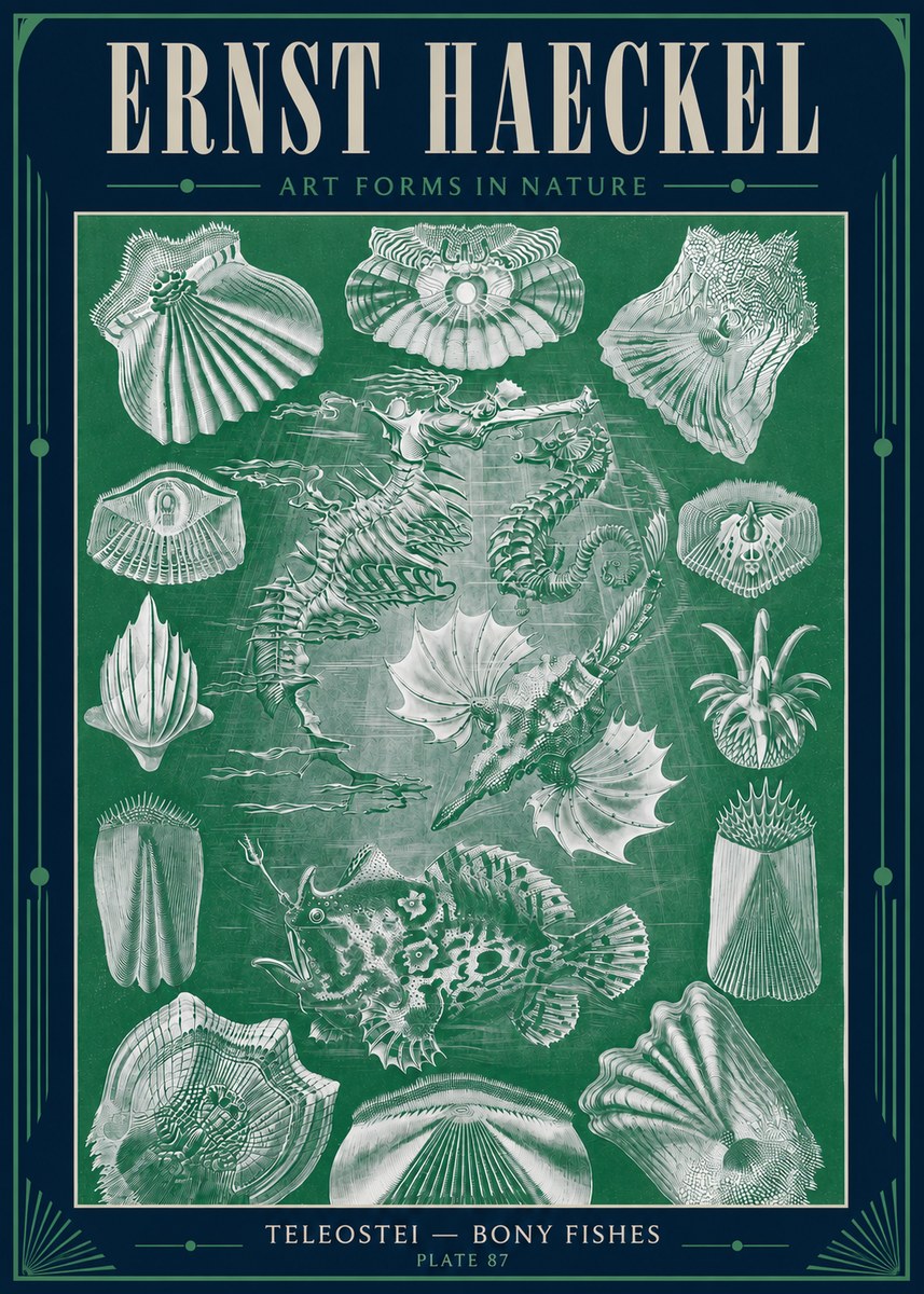 Ernst Haeckel Teleostei - Bony Fishes No4 - Plakat