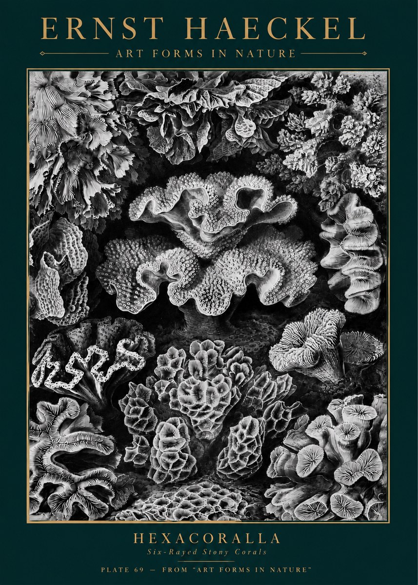 Ernst Haeckel Hexacorallia No5 - Plakat