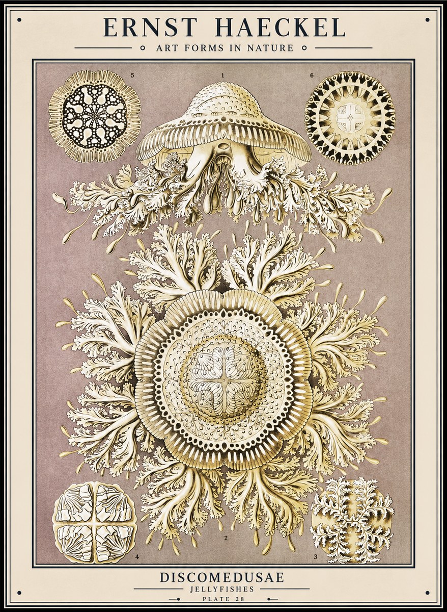 Ernst Haeckel Discomedusae No1 - Plakat