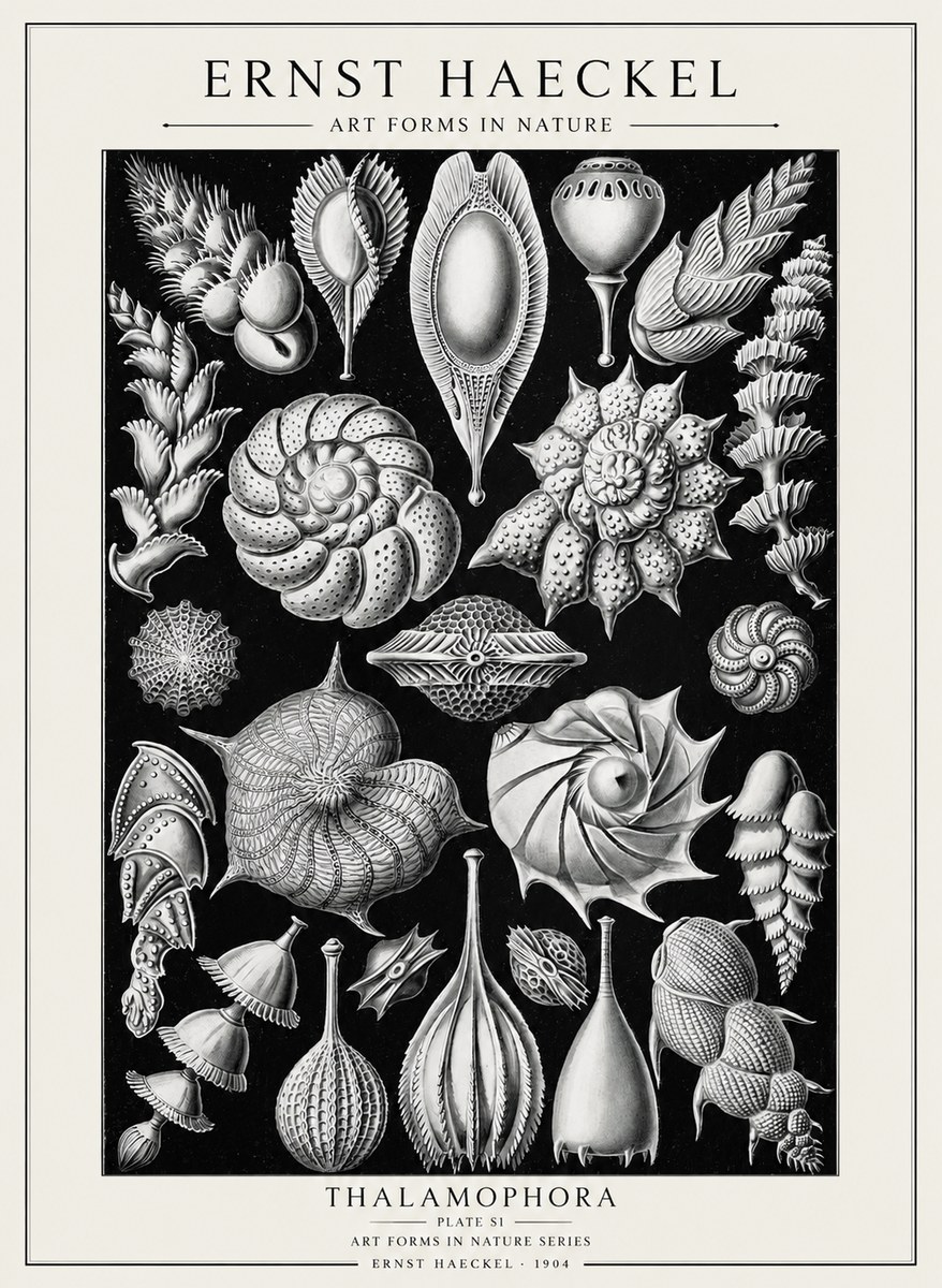 Ernst Haeckel Thalamophora No2 - Plakat