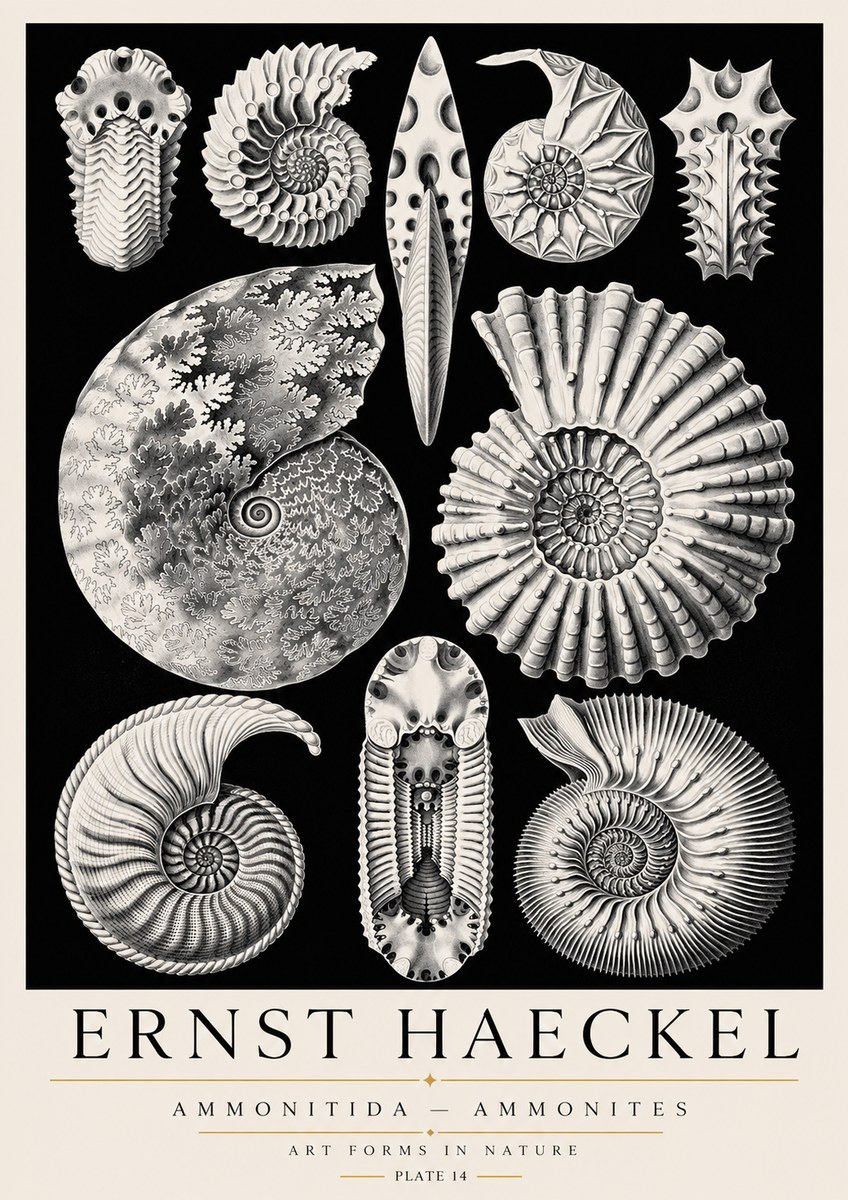 Ernst Haeckel Ammonitida - Ammonites No3 - Plakat