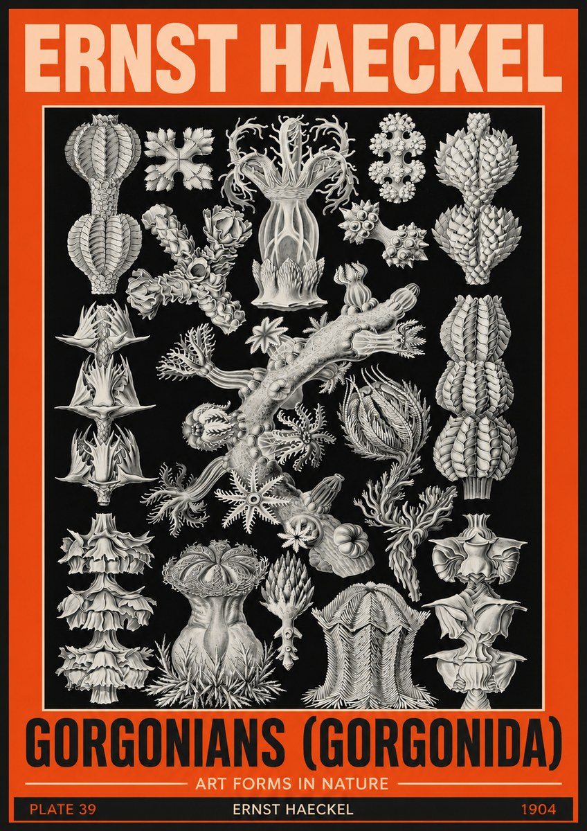 Ernst Haeckel Gorgonians No5 - Plakat