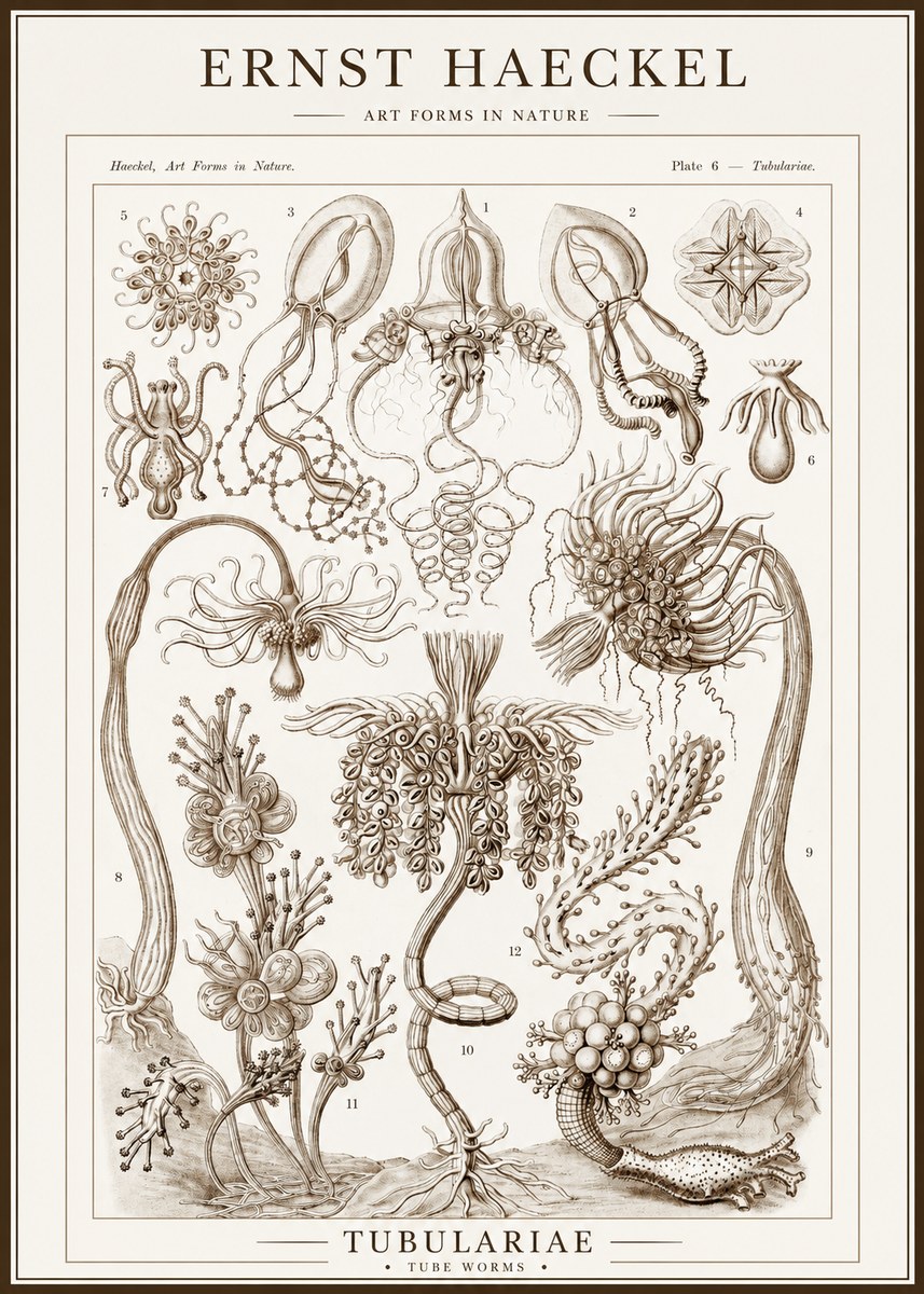 Ernst Haeckel Tubulariae No1 - Plakat