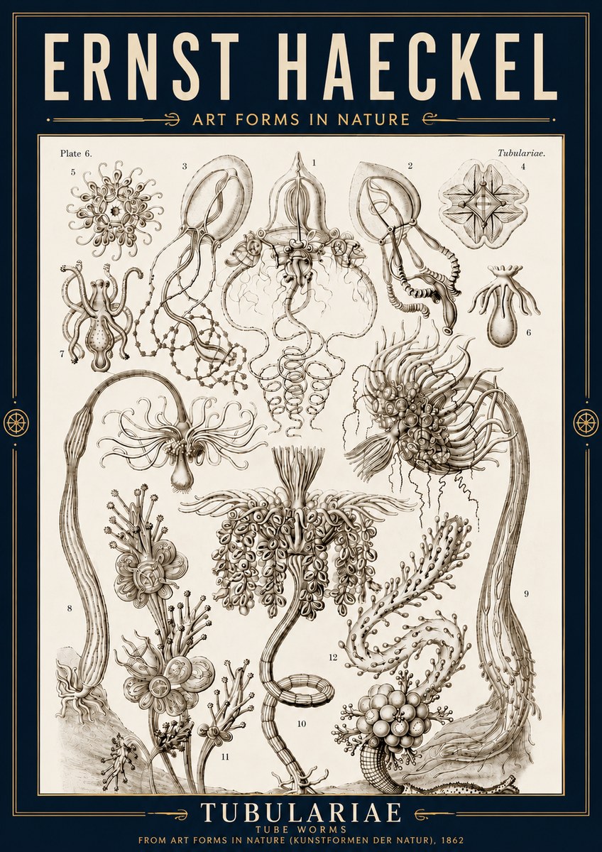 Ernst Haeckel Tubulariae No4 - Plakat