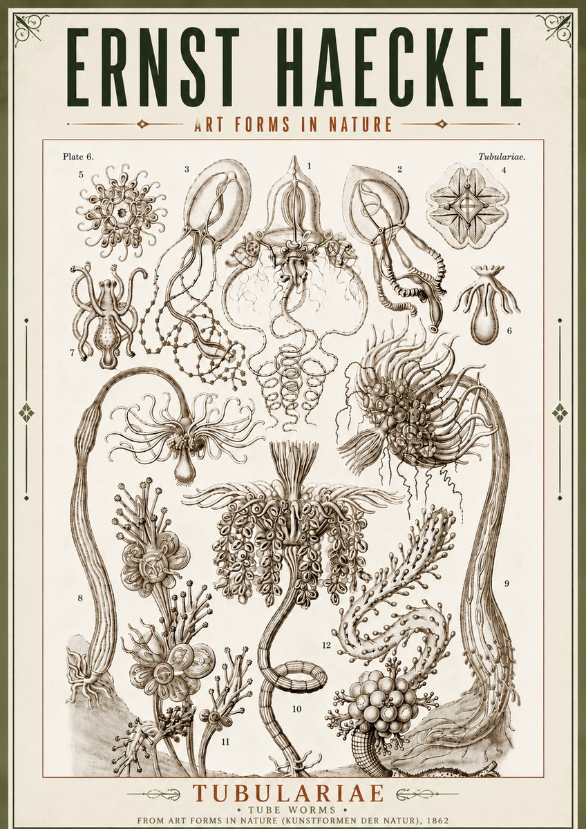 Ernst Haeckel Tubulariae No5 - Plakat