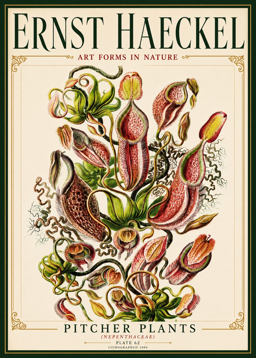 Ernst Haeckel Pitcher Plants No6 - Plakat
