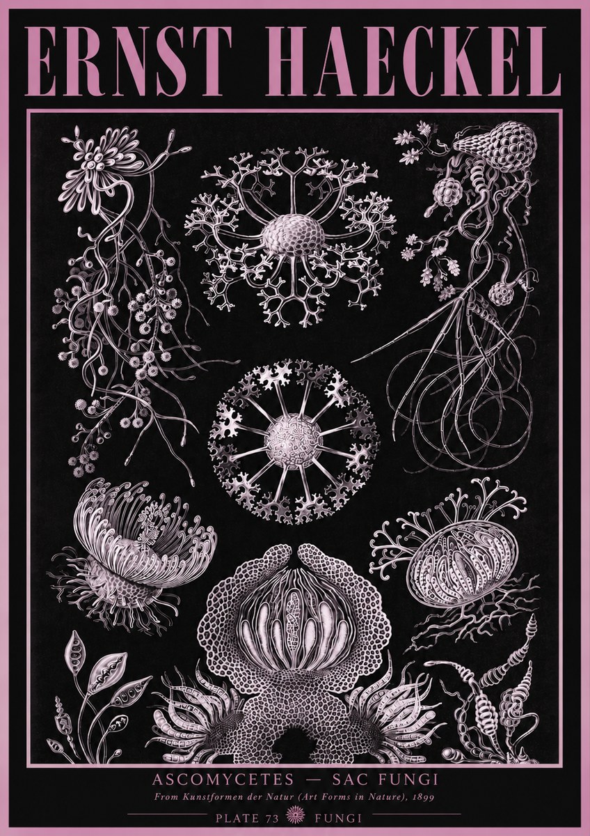Ernst Haeckel Ascomycetes — Sac Fungi No3 - Plakat