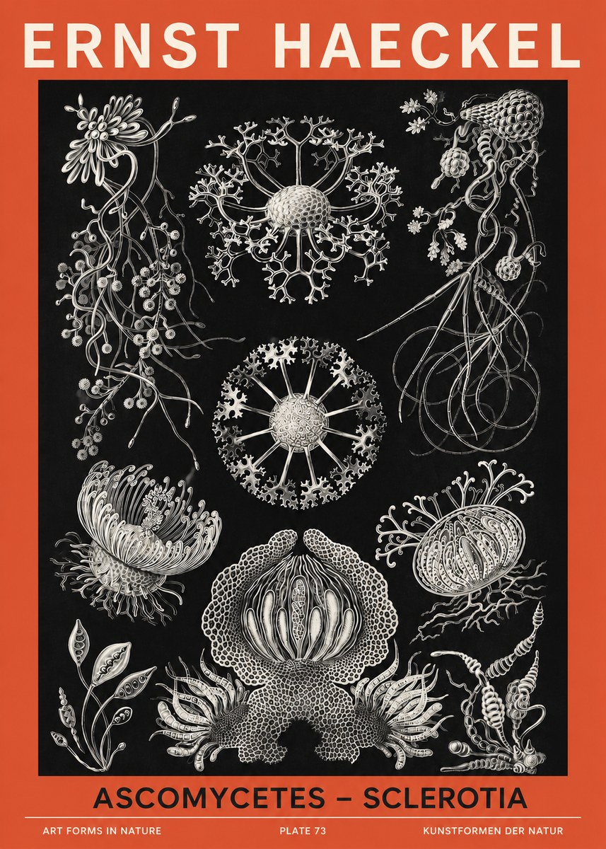 Ernst Haeckel Ascomycetes — Sac Fungi No6 - Plakat