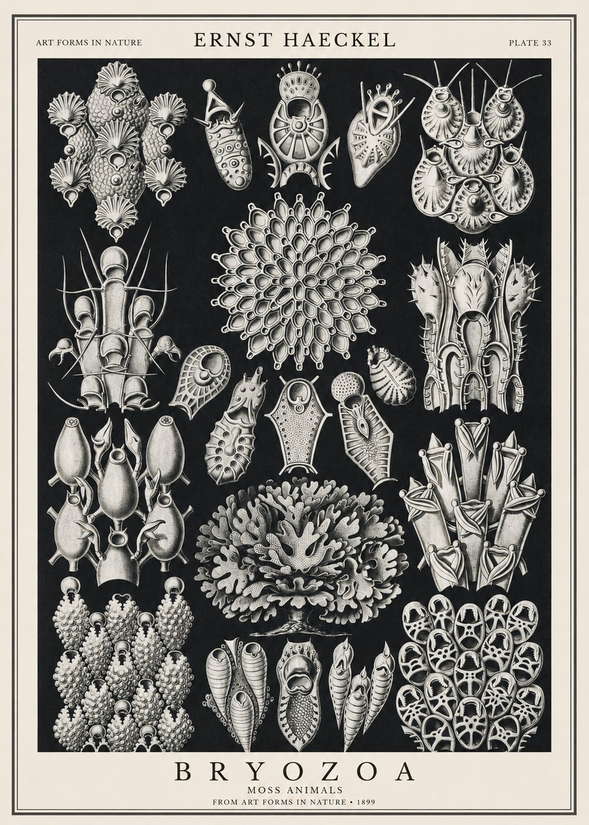 Ernst Haeckel Bryozoa No1 - Plakat