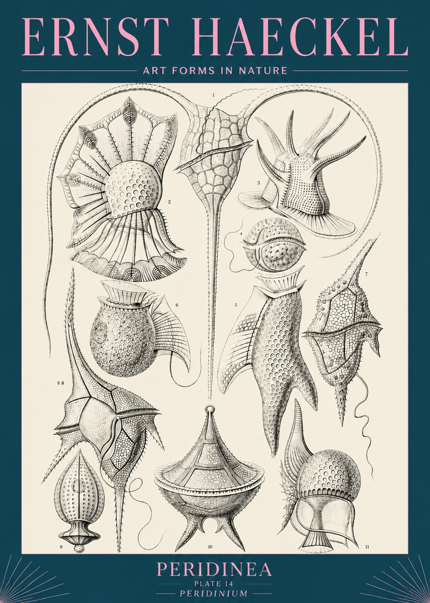 Ernst Haeckel Peridinea No5 - Plakat