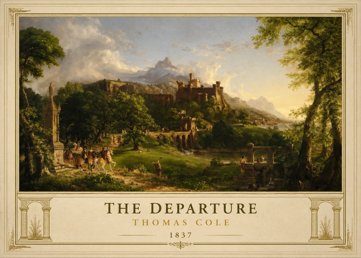 Thomas Cole The Departure I No1 - Plakat