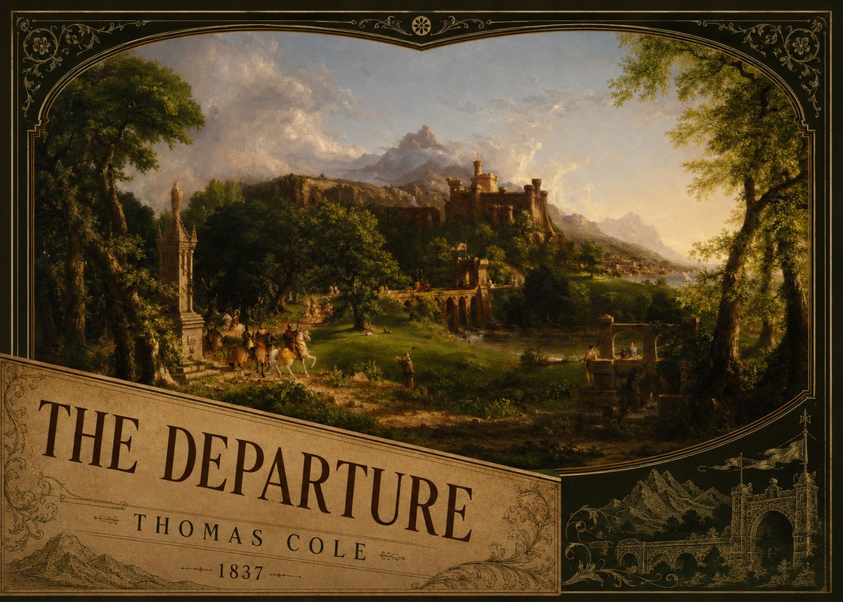 Thomas Cole The Departure I No5 - Plakat