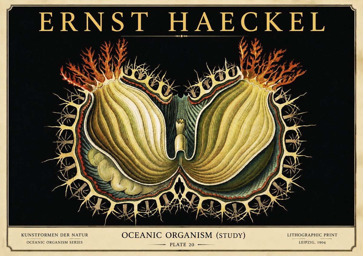 Ernst Haeckel Nature's Architecture No6 - Plakat