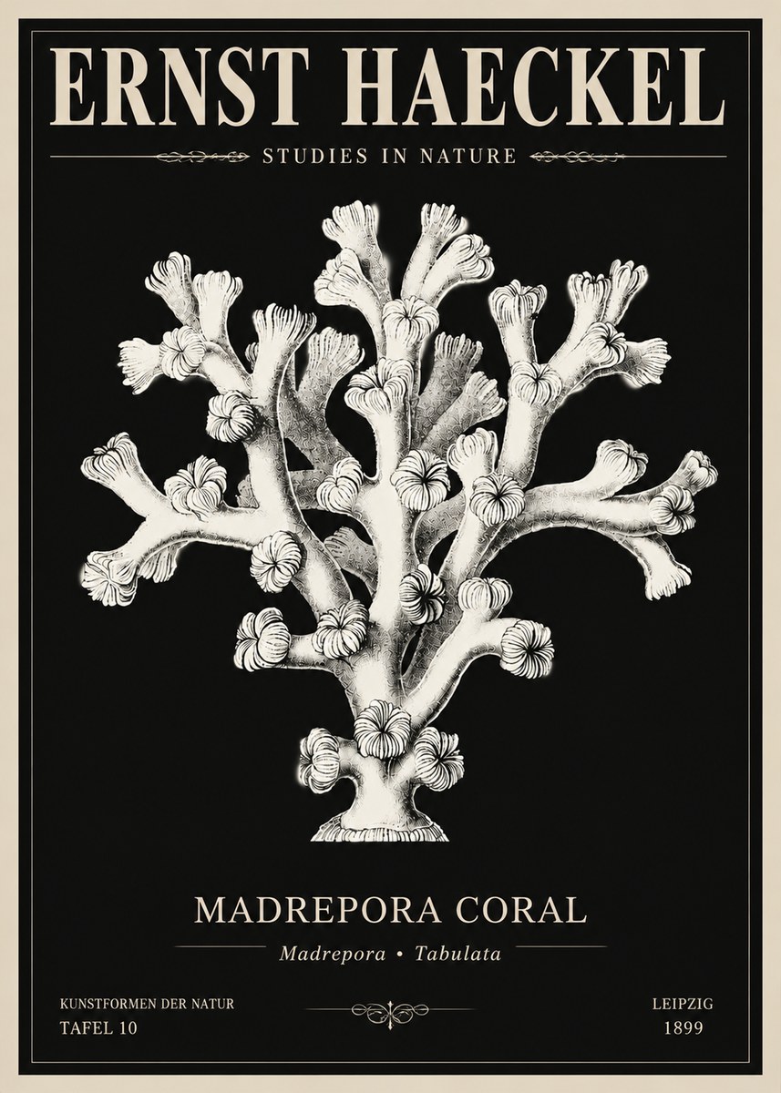 Ernst Haeckel Corallium Rubrum I No6 - Plakat