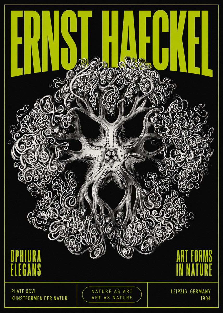 Ernst Haeckel Ophiuroidea Sea Tree - Deep Sea No5 - Plakat