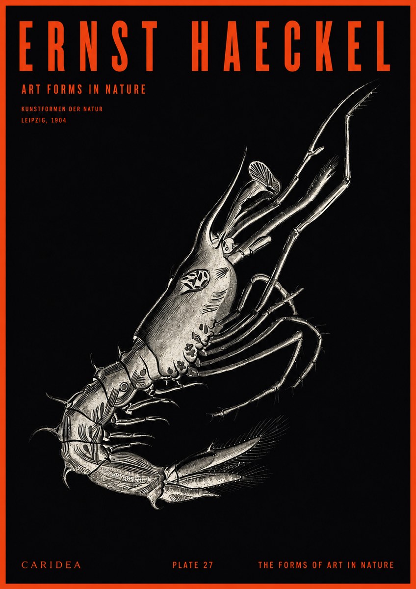 Ernst Haeckel Caridea Plate 27 No2 - Plakat
