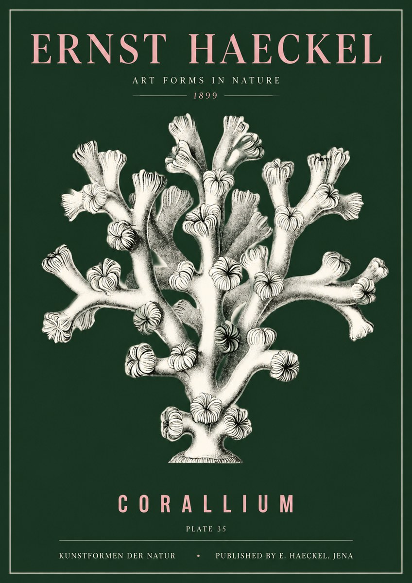 Ernst Haeckel Corallium Rubrum II No5 - Plakat