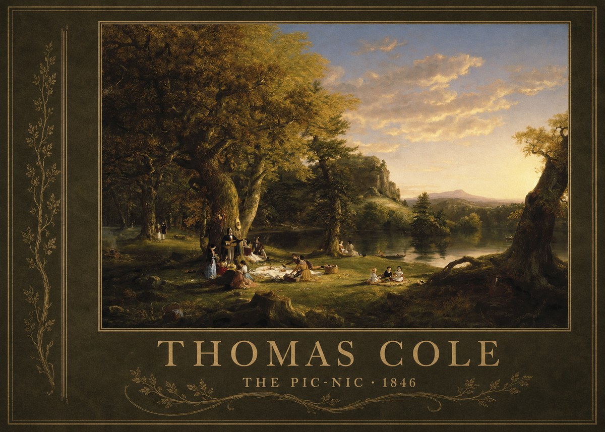 Thomas Cole The Pic-nic I No2 - Plakat
