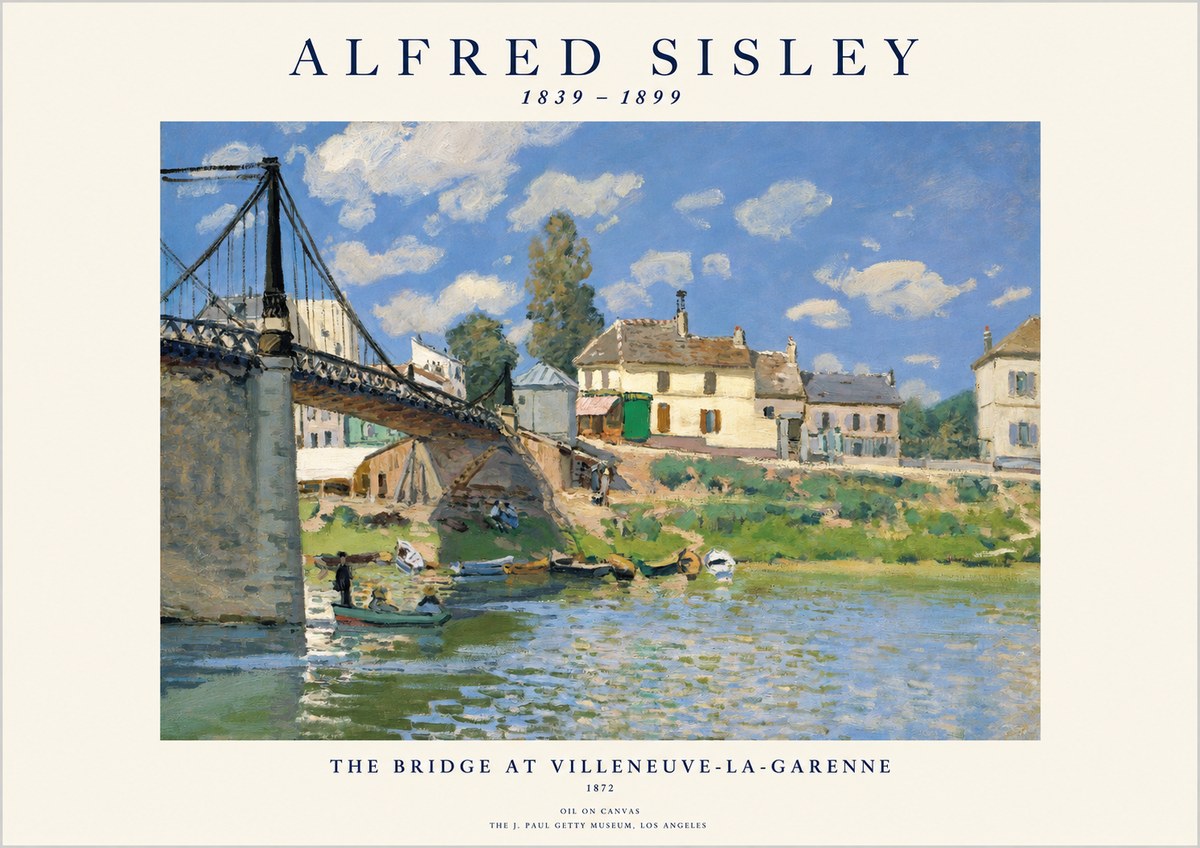 Sisley The Bridge at Villeneuve-la-garenne IV No1 - Plakat