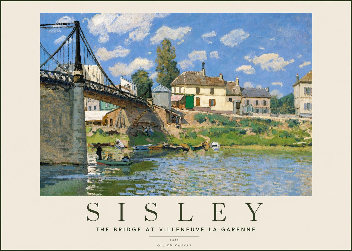 Sisley The Bridge at Villeneuve-la-garenne IV No3 - Plakat