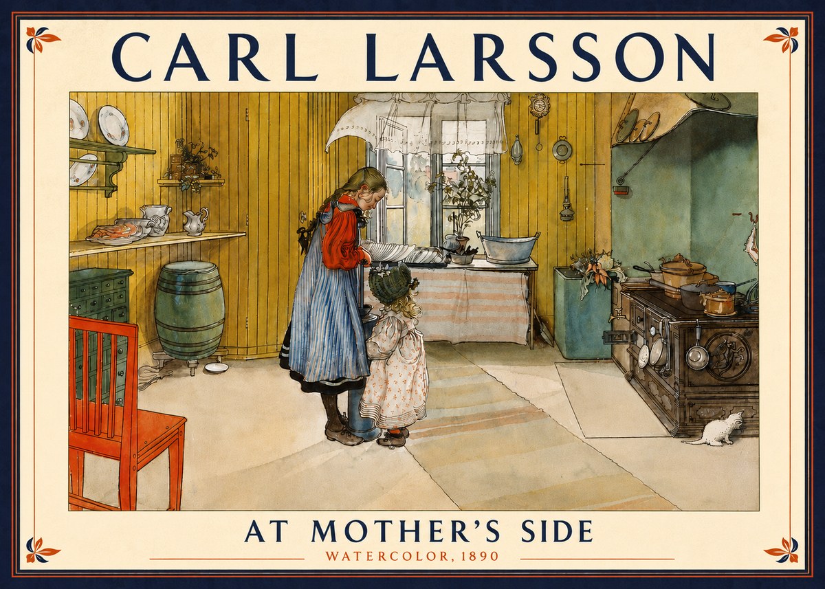 Carl Larsson At Mother's Side No5 - Plakat
