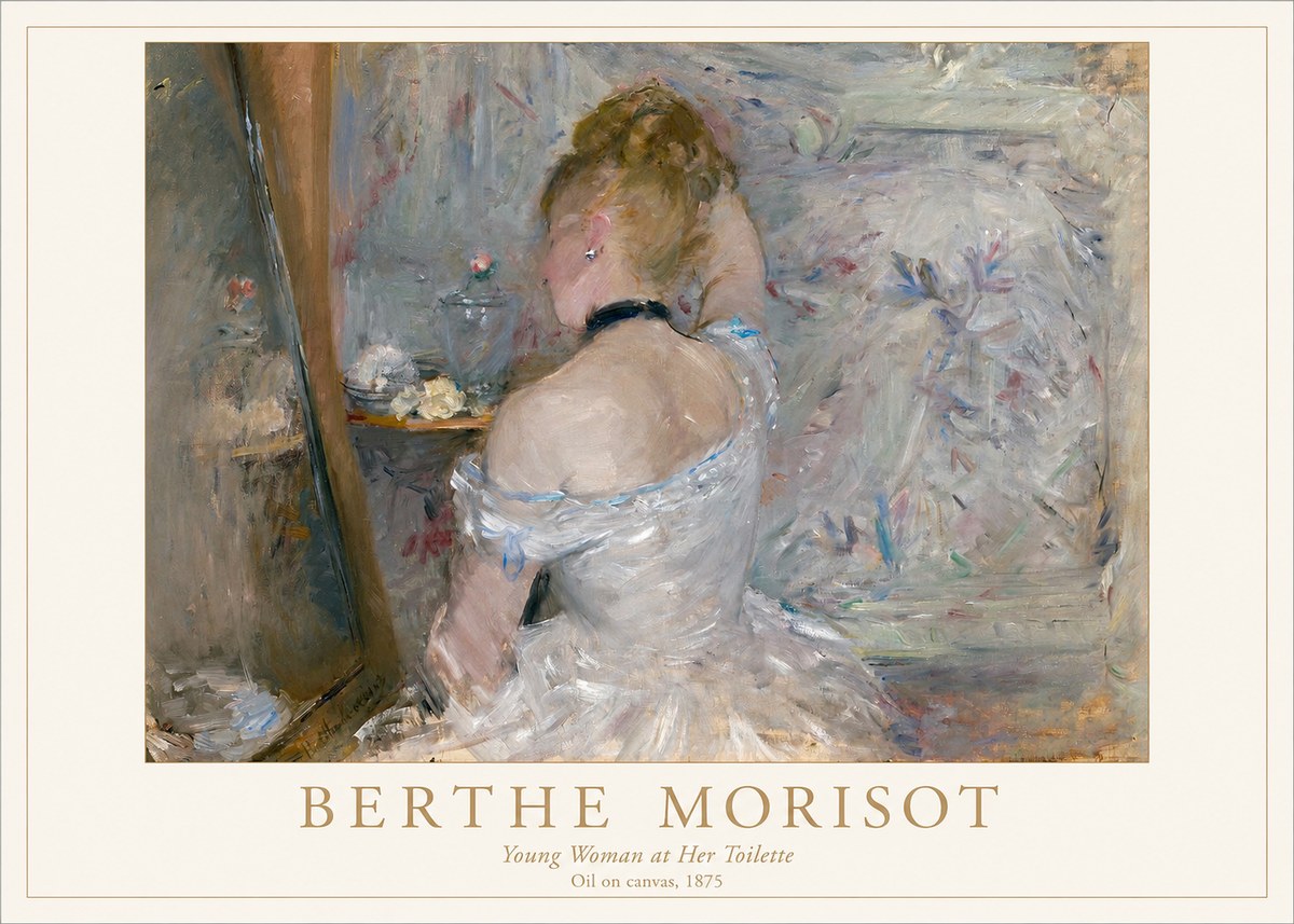 Berthe Morisot Young Woman at Her Toilette No1 - Plakat