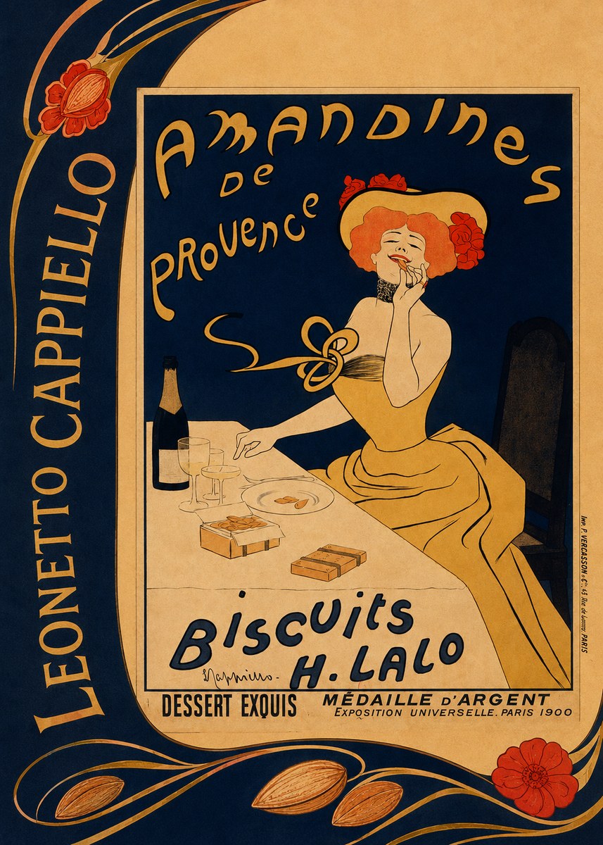 Leonetto Cappiello Amandines De Provence Biscuits H. Lalo I No2 - Plakat