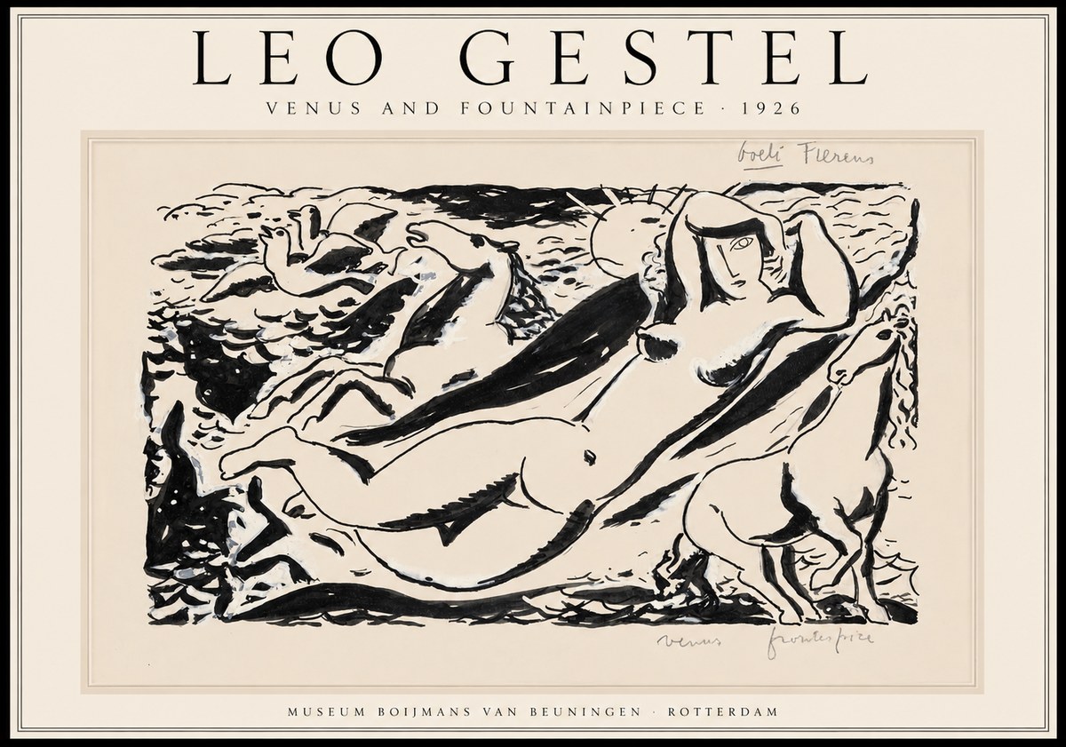 Leo Gestel Venus and Fountainpiece No1 - Plakat