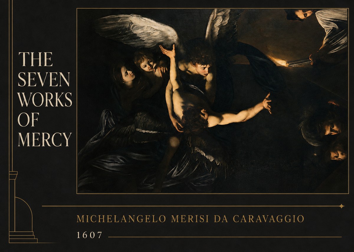 Michelangelo Merisi da Caravaggio The Seven Works of Mercy II No2 - Plakat