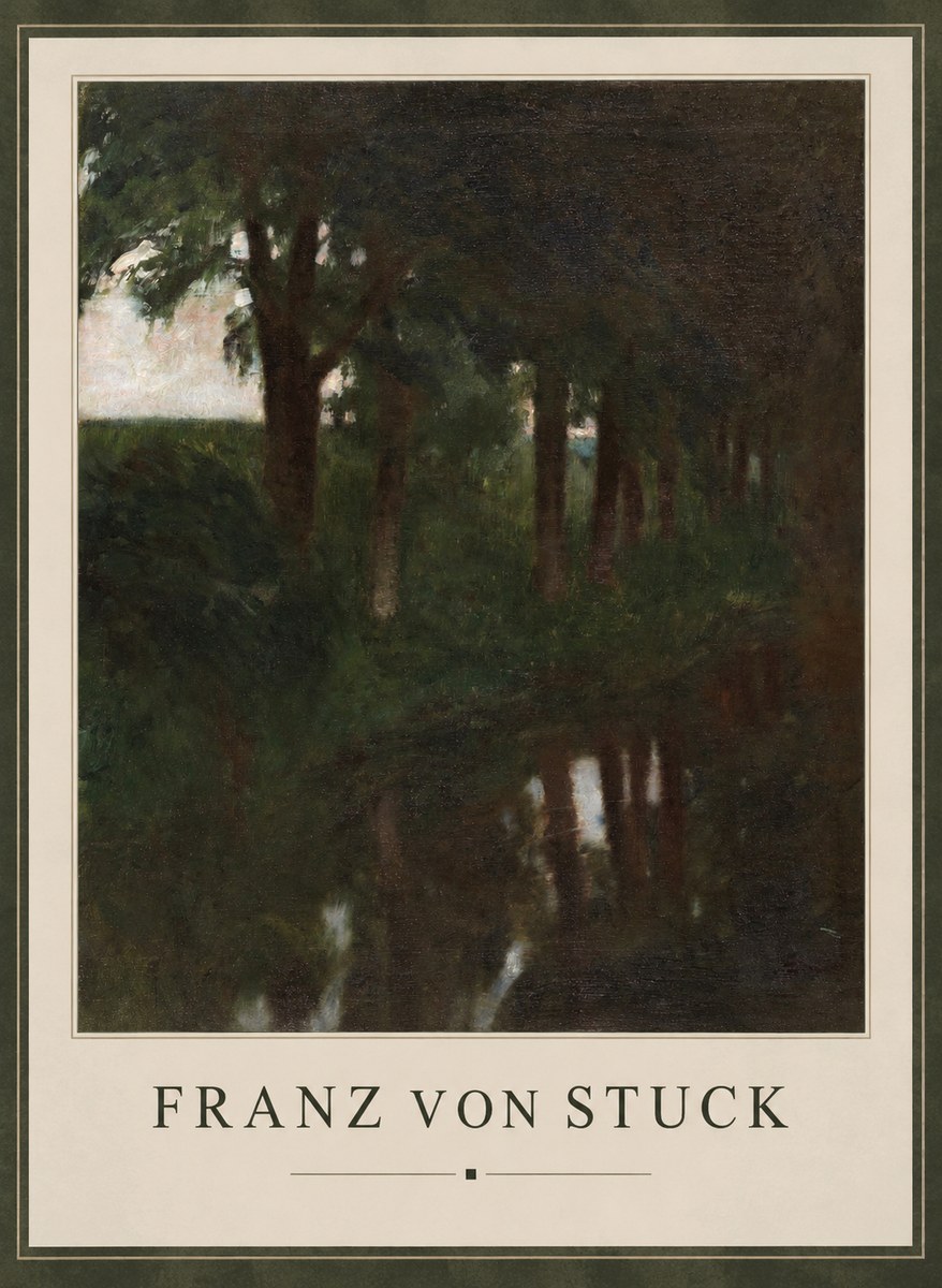 Franz von Stuck Woodland Reflections No1 - Plakat