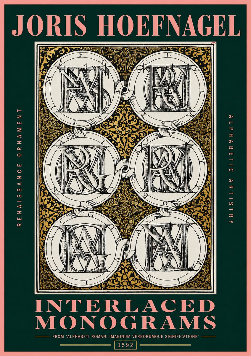 Joris Hoefnagel Interlaced Monograms No2 - Plakat